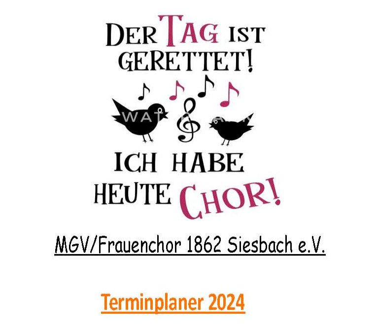 Terminplaner MGV/Frauenchor Siesbach