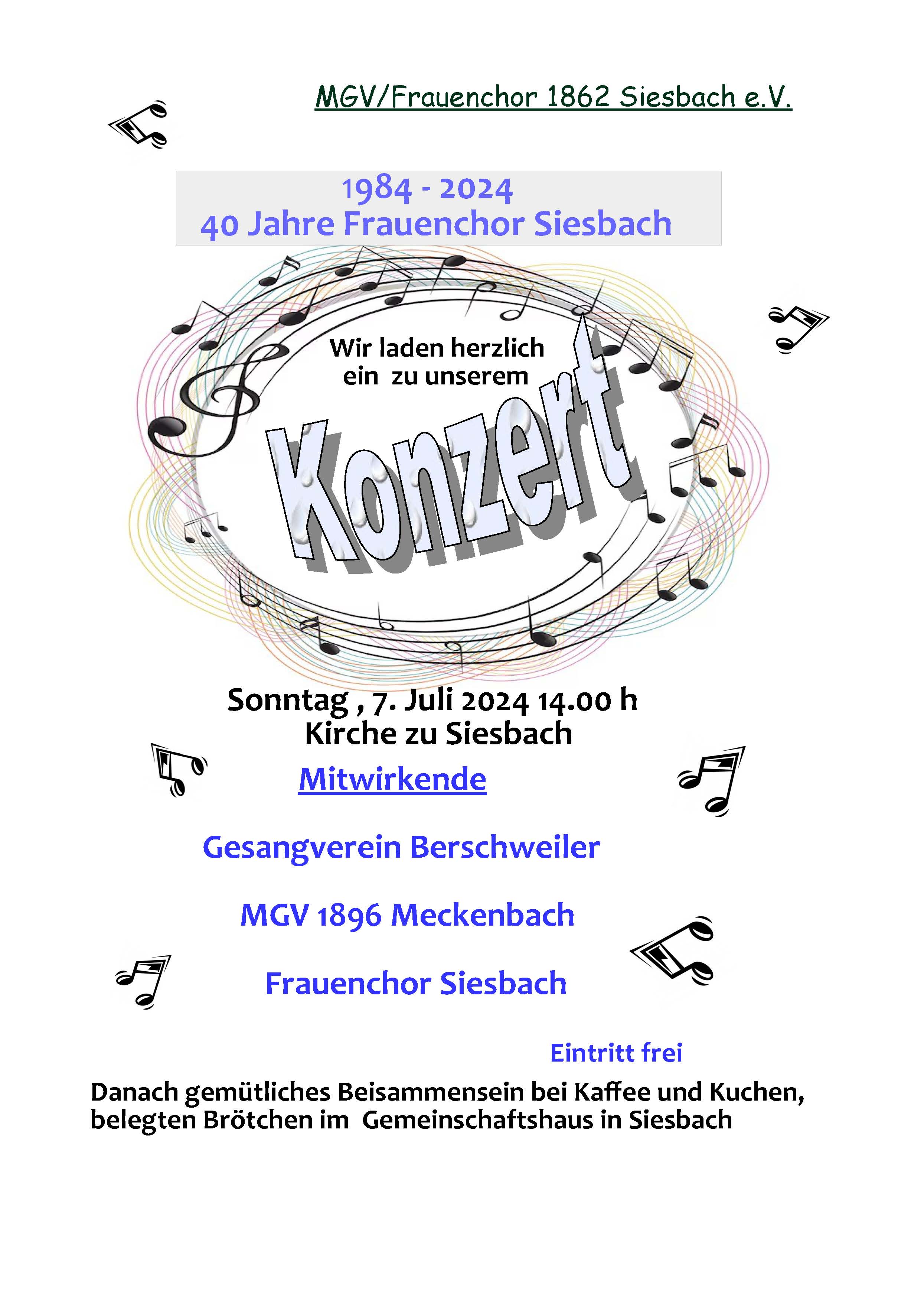 Konzert MGV Frauenchor Siesbach