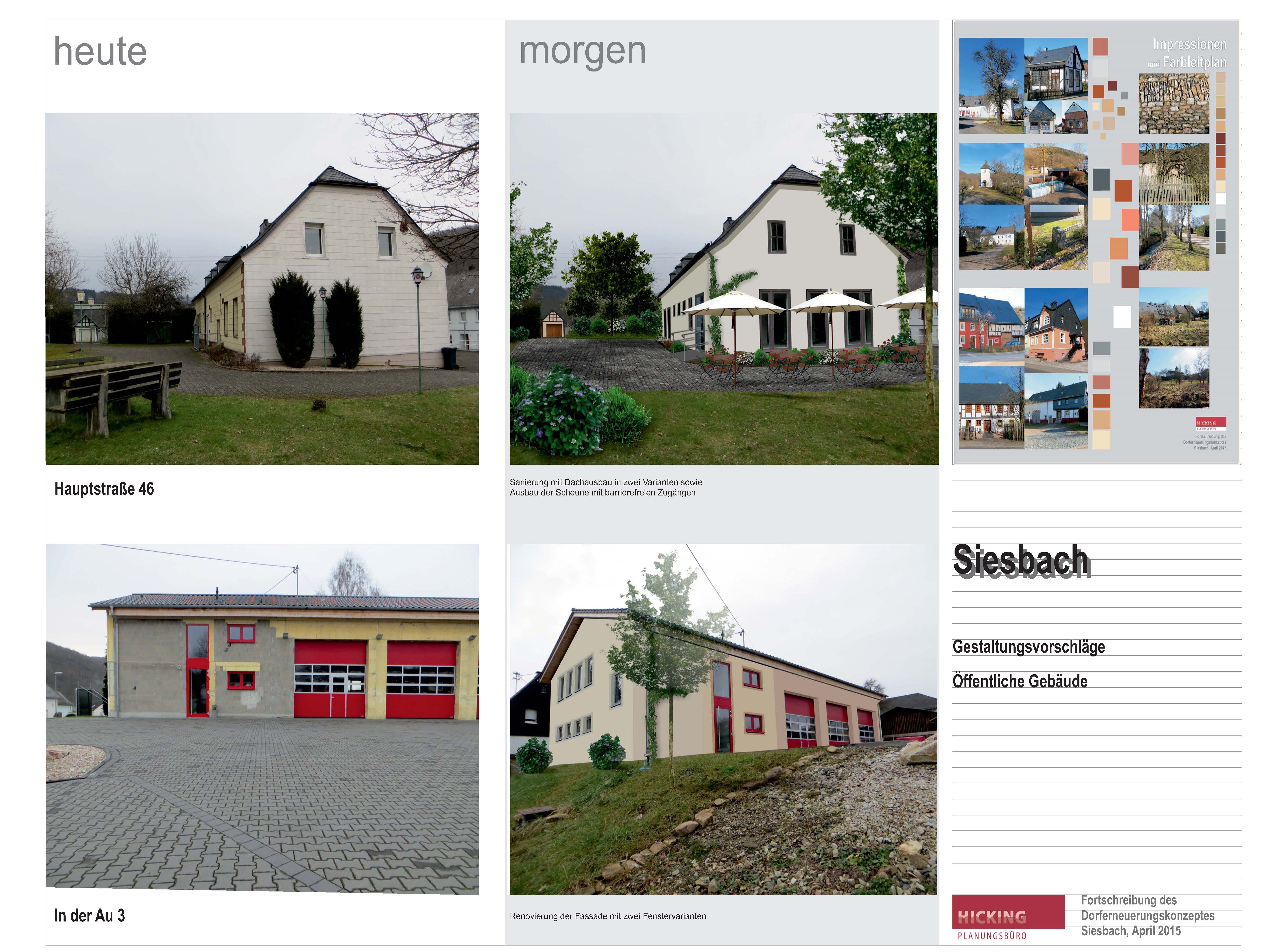 Gestaltungsvorschläge öffentliche Gebäude Siesbach
